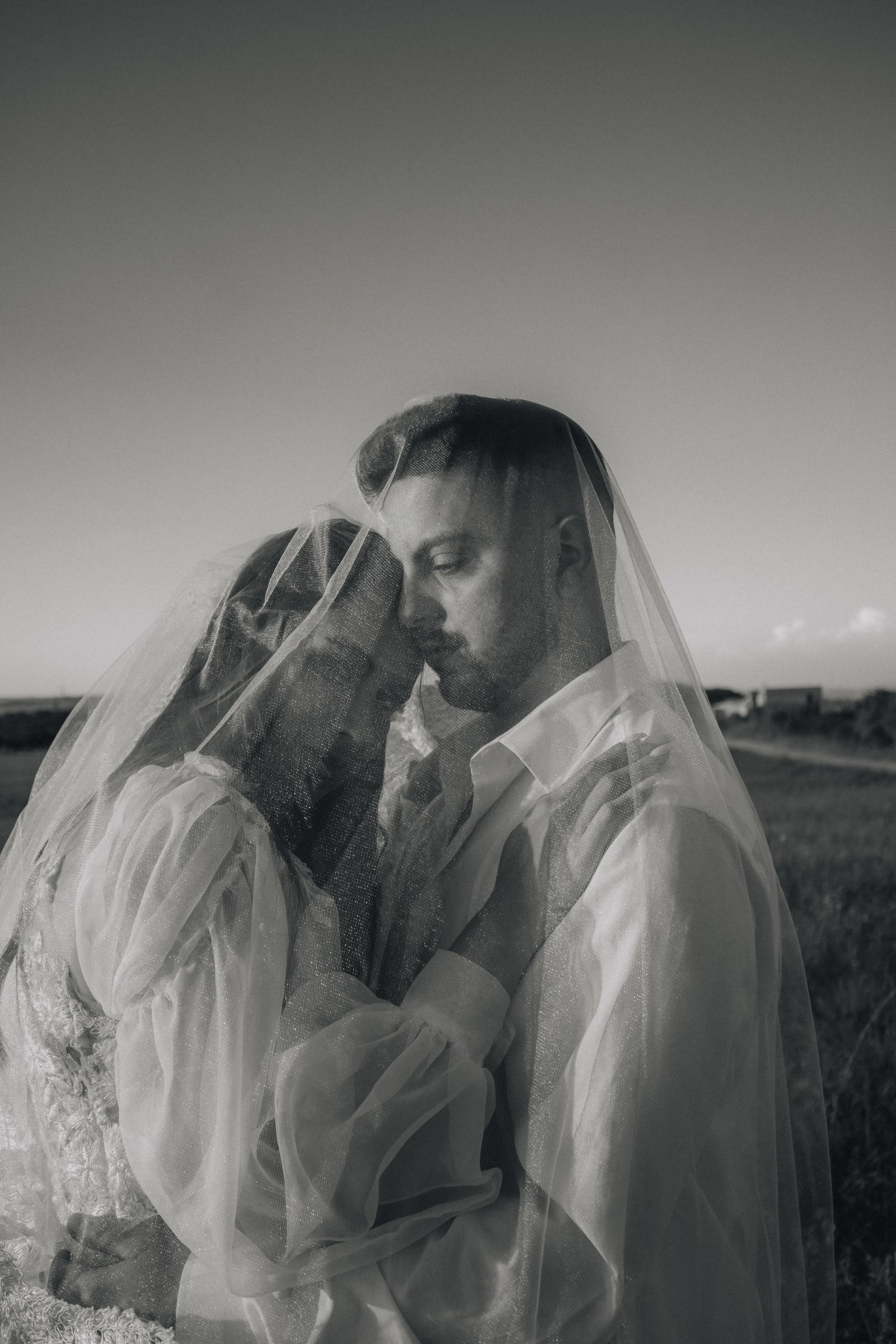 Portrait du couple en noir et blanc